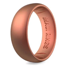 Metallic copper classic silicone ring men alternative ring daily-wear engagement rings.